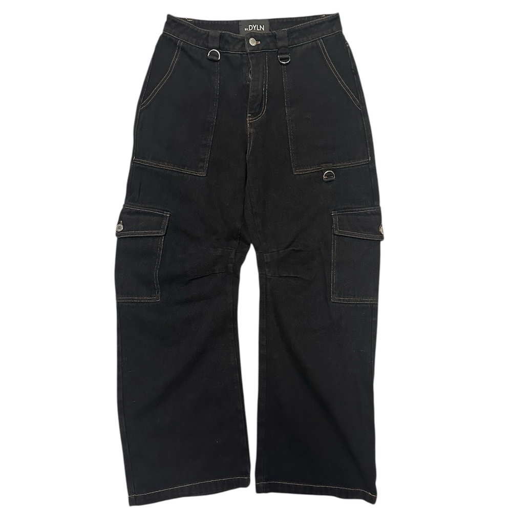 DYLN Black Cargo Pants for Women